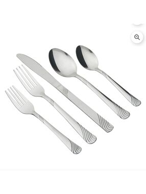 Mainstays Swirl Stainless Steel 1 Piece Setting Utensils Dinner